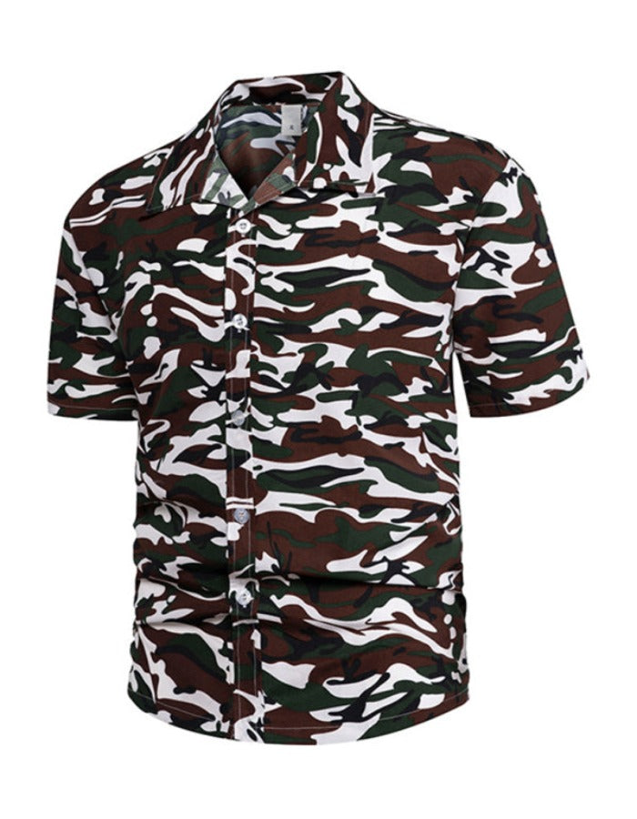 SHOPIQAT Summer New Seaside Casual Hawaiian Short-Sleeved Shirt - Premium from shopiqat - Just $6.850! Shop now at shopiqat